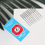 Иглы для бытовых швейных машин, универсальные, №70, 10 шт