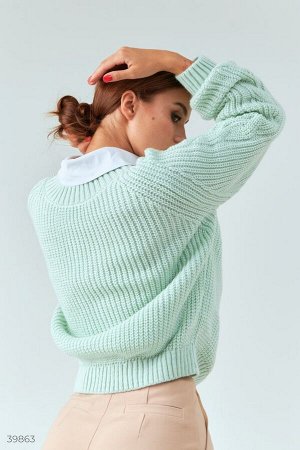 Gepur Нежный мятный свитер