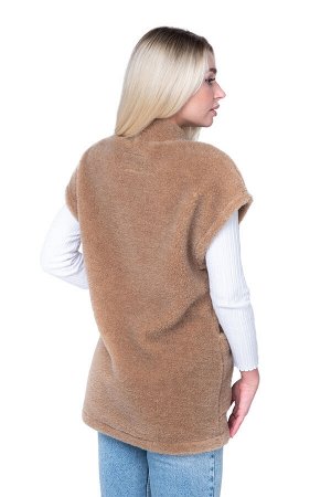 Женский жилет WOOL, цвет CAMEL, цвет КОРИЧНЕВЫЙ