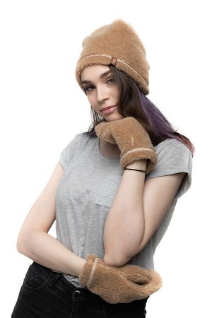 WOOLLAMB Шапка меховая цвет Кемел