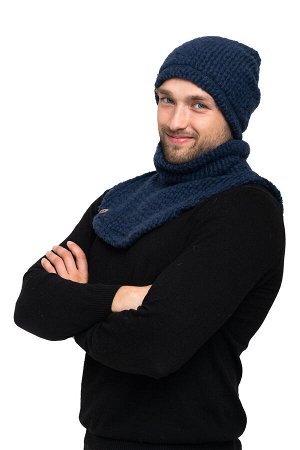 WOOLLAMB Воротник манишка БУКЛЕ цвет Индиго