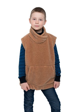 WOOLLAMB Жилет детский FUR CAMEL цвет Кемел