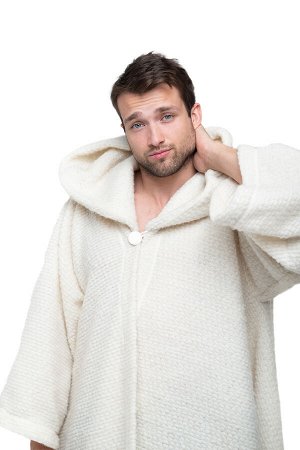 WOOLLAMB Пончо стильное из овечьей шерсти с капюшоном WITH HOOD CAMEL, цвет Ваниль, цвет БЕЛЫЙ