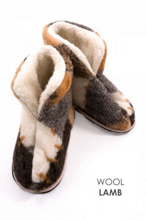 WOOLLAMB Чуни домашние &quot;ЗАПЛАТКА&quot; 42-43