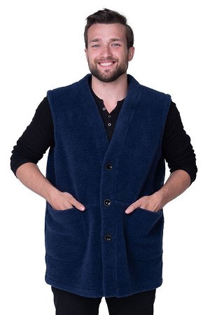 WOOLLAMB ЖИЛЕТ MEN VEST WOOL цвет Индиго XXXL