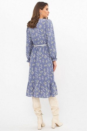 Платье Алексия д/р джинс-полевые цветы p73237 от Glem