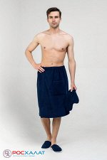 Мужской махровый банный комплект (килт на пуговицах и варежка) К-27 (88)