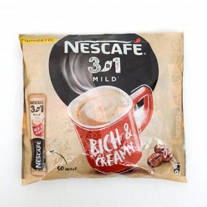 Кофе растворимый Nescafe 3 в 1 Мягкий, 50x14,5 г