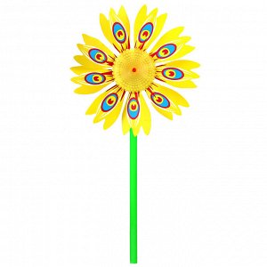 Ветрячок-вертушка "Цветок" д17см h34см, ПВХ, цвета микс (Китай)