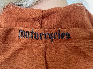 Терракотовая женская толстовка Harley-Davidson – байкерский стиль с уютным капюшоном и замком по всей длине №2037