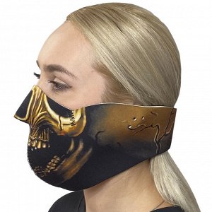 Многоразовая маска с защитой от ковида Wild Wear Inferno - Крутая неопреновая маска, полюбившаяся байкерам, велосипедистам, спортсменам. Яркий дизайн с брутальным принтом для тех, кто хочет оставаться