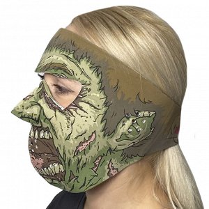 Неопреновая медицинская полнолицевая маска Skulskinz Zombie - Обеспечивает надежную защиту в период пандемии, максимально удобна для поездок на велосипедах, электросамокатах, моноколесах, мотоциклах,
