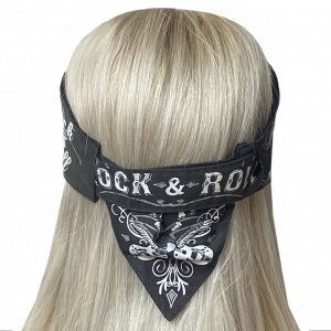 Харизматичная повязка на голову Rock & Roll - Достойный атрибут для всех, кто любит драйв и полную свободу. Это Рок-н-ролл, детка! №65
