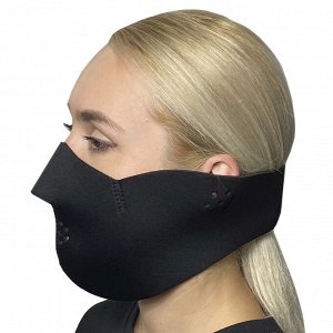 Многоразовая медицинская маска Skulskinz Black - Маска изготовлена из неопрена, проста и удобна в ношении. Подходит в качестве ежедневной маски, а также для занятий активными видами спорта. Обеспечива