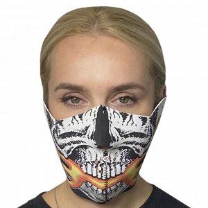 Молодежная медицинская маска с хоррор-принтом Skulskinz Smasher - Хит сезона пандемии - неопреновые защитные маски с ярким horror-дизайном! Гарантируют защиту от вирусов, пыли, ветра, дождя, удобное н