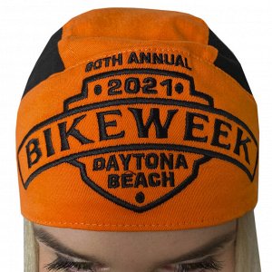 Стильная байкерская бандана Lorimco Bikeweek 2021 - Яркая и качественная бандана для свободных духом от флоридского производителя головных уборов и аксессуаров для байкеров и активного спорта №76