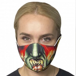 Маска Брутальная стильная маска Wild Wear Serpent с защитой от вирусов - Многоразовая защитная маска изготовлена из неопрена и гарантирует защиту от коронавируса, а также пыли, влаги и ветра. Оптималь