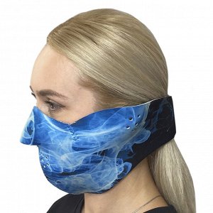 Неопреновая защитная антикоронавирусная маска Wild Wear Ghost - Крутая многоразовая маска с сочным принтом в стиле "хоррор". Дает полную защиту не только от ветра и пыли, но и от коронавируса. Лучший
