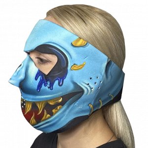 Маска Неопреновая антикоронавирусная маска Wild Wear Reptilian - Объединяет в себе такие преимущества, как защиту от вирусов, пыле/влаго/ветрозащиту, уникальный брутальный дизайн, многоразовость, удоб