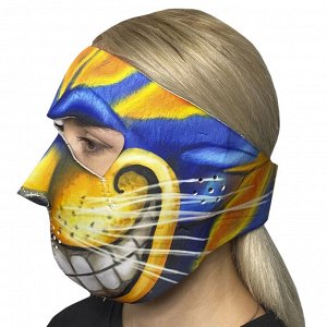 Яркая молодежная противовирусная маска Wild Wear Totem - В одинаковой степени хороша как защита от коронавируса, в качестве защитной антиветровой маски для поездок на байке, велосипеде, гироскутере, э