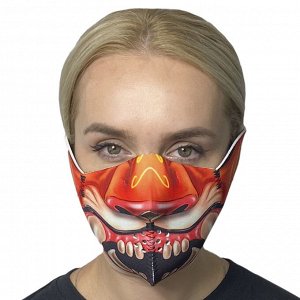 Полулицевая защитная маска Wild Wear Tiger на липучке - Объединяет в себе высокую степень защиты от коронавируса, подходит для поездок на велосипеде, байке, для пробежек и активных видов спорта. Маска