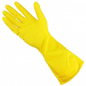 Перчатки резиновые размер S, желтые (Китай)