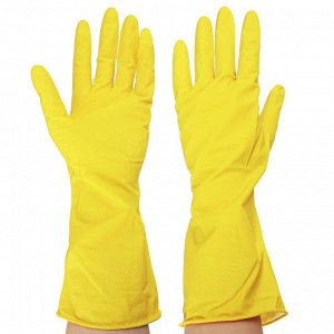 Перчатки резиновые размер S, желтые (Китай)