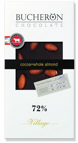 Шоколад Bucheron горький с цельным миндалем, 100 г