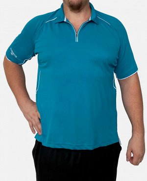 Мужская футболка поло Glenmuir – трендовый бирюзовый цвет, эффект струящегося материала №1151