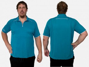 Мужская футболка поло Glenmuir – трендовый бирюзовый цвет, эффект струящегося материала №1151