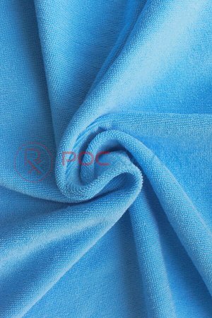 Махровое полотенце однотонное голубое МИ-04 (62)