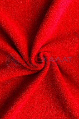 Махровое полотенце однотонное красное МИ-04 (67)