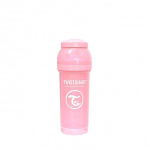 Бутылочка антиколиковая Twistshake для кормления 260 мл. Пастельный розовый (Pastel Pink).