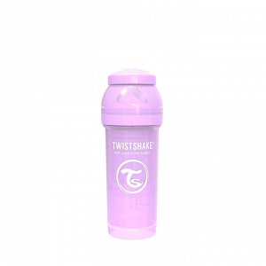 Бутылочка антиколиковая Twistshake для кормления 260 мл. Пастельный фиолетовый (Pastel Purple).