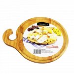 Тарелка сервировочная, d 18 см, с ручкой, гевея, MULTICO