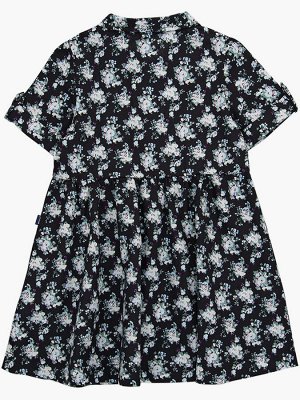 Платье (98-116см) UD 4624(3)черн цветы