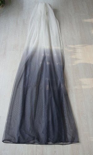 Грек Омбре, т.серый, Ширина: 2,0м, Тип крепления: Шторная лента