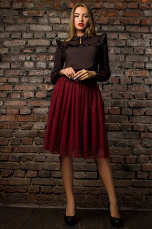 Элегантная блуза коричневого цвета 1887 от It Elle