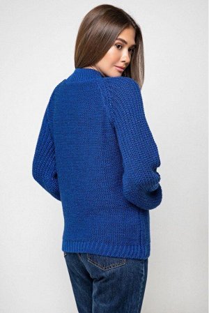 Вязаный свитер «Ника» с люрексом - электрик 371013 от Prima Fashion Knit