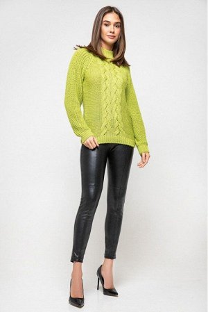 Вязаный свитер «Ника» с люрексом - фисташковый 371012 от Prima Fashion Knit