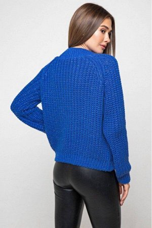 Вязаный свитер «Злата» с люрексом - электрик 375013 от Prima Fashion Knit