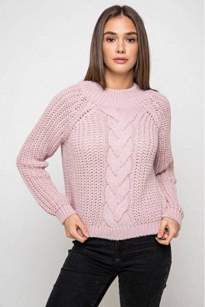 Вязаный свитер «Злата» - пудра 373006 от Prima Fashion Knit