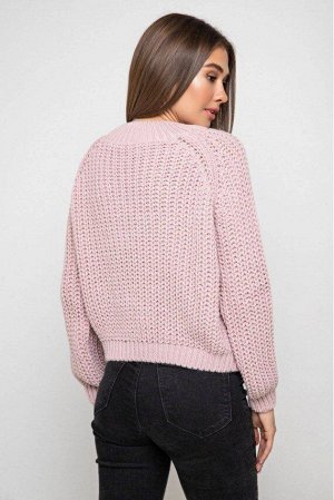 Вязаный свитер «Злата» - пудра 373006 от Prima Fashion Knit
