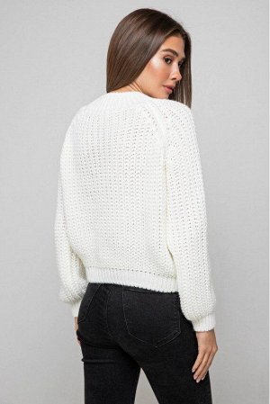 Вязаный свитер «Злата» - молочный 373007 от Prima Fashion Knit
