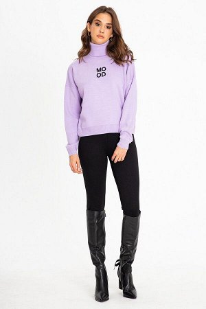 Сиреневый свитер с высоким горлом Роза 8740 от It Elle