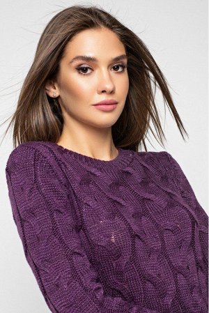 Вязаное платье "Каролина"- баклажан 5541009 от Prima Fashion Knit