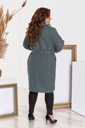 Пальто женское кашемировое большого размера с подкладкой и поясом 1311-5 от So StyleM