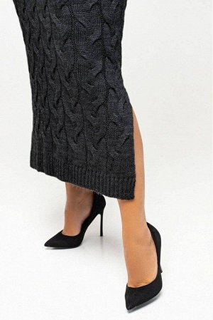 Вязаное платье "Эвелина" - черный - Size+ 5551011 от Prima Fashion Knit