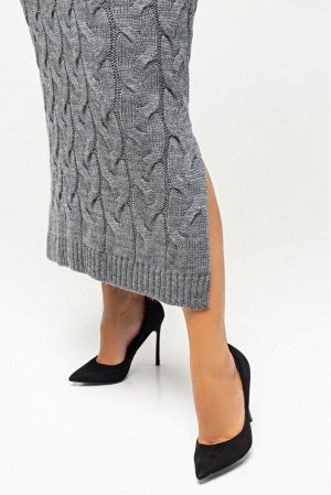 Вязаное платье "Эвелина" - темно-серый - Size+ 5551003 от Prima Fashion Knit