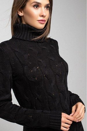 Вязаное платье "Сабрина" - черный 5543011 от Prima Fashion Knit